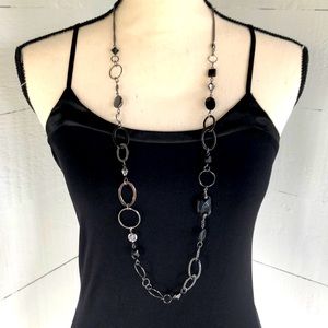 White House Black Market Gunmetal Necklace